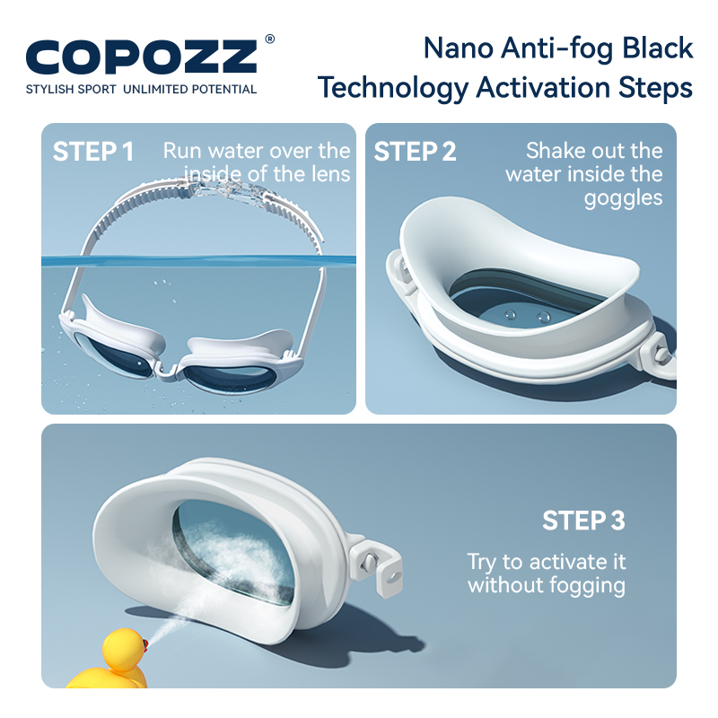 COPOZZ Miopia Óculos de Nataçã - Swimming Goggles Anti Fog avaliação e preço