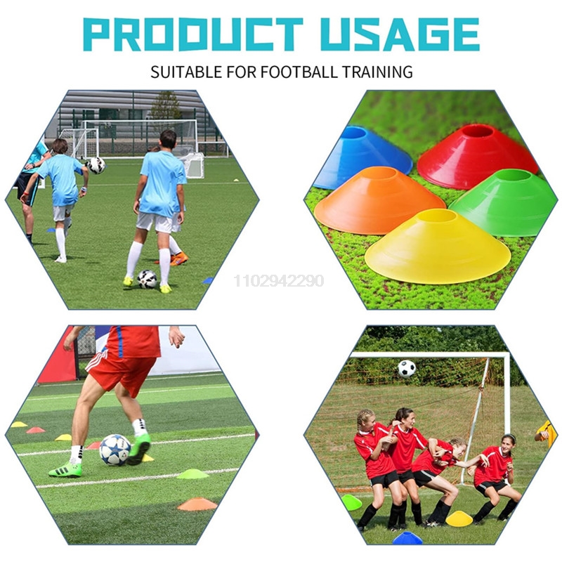 10/50 pces disco cones de trei - Football Training Cone avaliação e preço