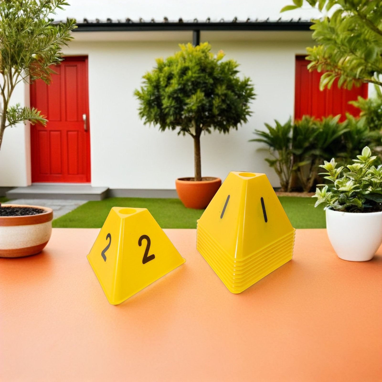 10 Peças de Cones de Treinamen - Football Training Cone avaliação e preço